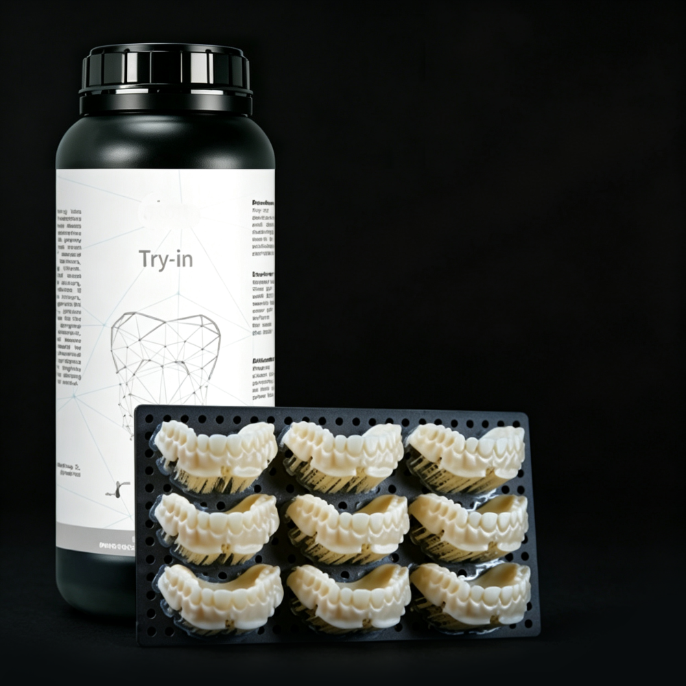 Dental Try-in Photopolymer Resin – High Strength, Biocompatible Fast Curing  Denture Fit Verification