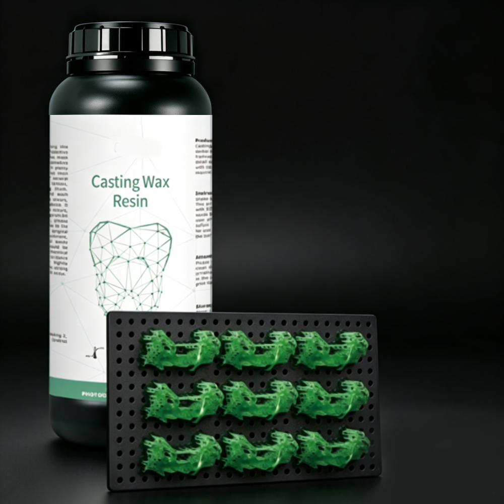 Green Dental Casting Wax Resin – Low Ash, High Detail Restoration, 28–50 Min Curing, FDA/MDR Certified for Metal & Ceramic Crowns