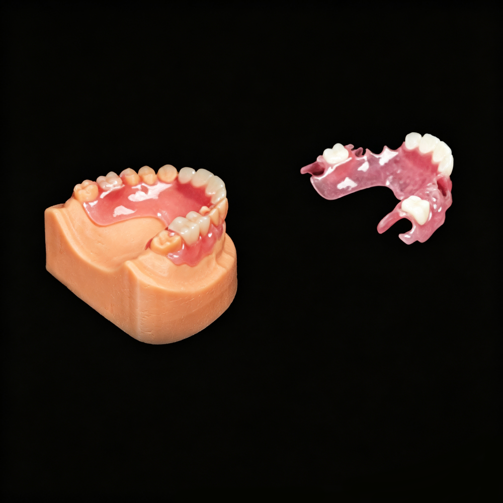 Transparent Pink Dental Photopolymer Resin for 3D Printing Flexible Denture Bases – High Elasticity Fatigue Resistance & Natural Color