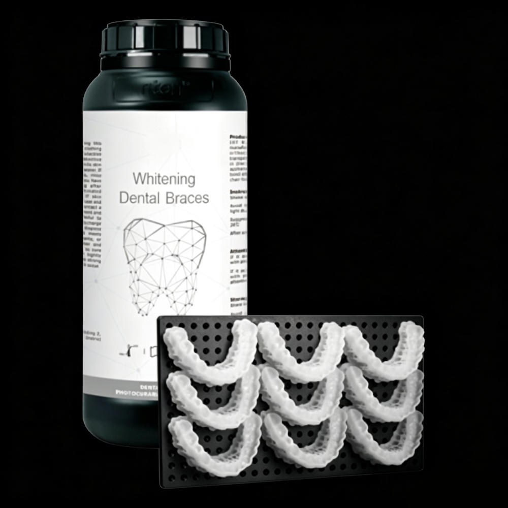 High-Performance Dental Photopolymer Resin for 3D Printing Whitening Braces & Aligners – Safe, Odorless, A1 Shade