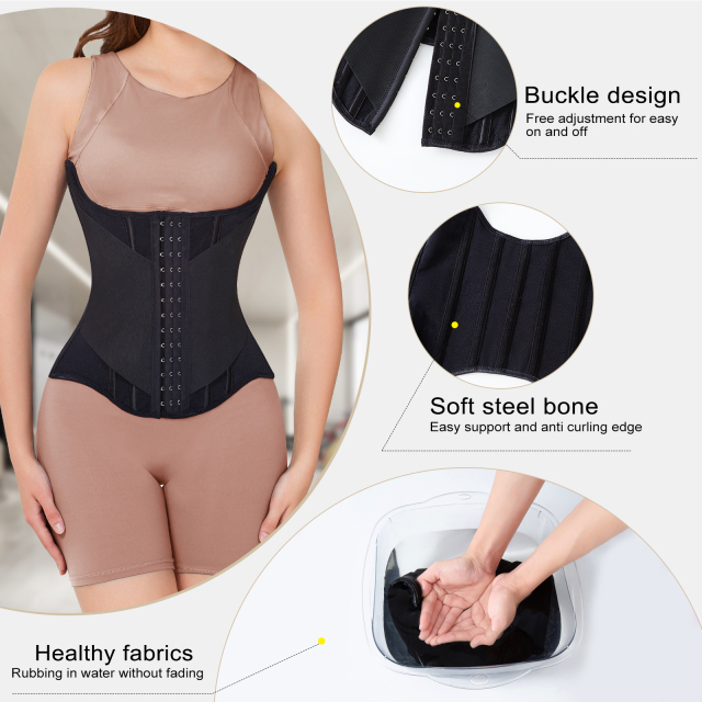 Women Tummy Wrap Colombian Bbl Waist Trainer Body Shaping Hourglass Girdles 9 Steel Boned v Shape Corset Waist Trainer Shaper