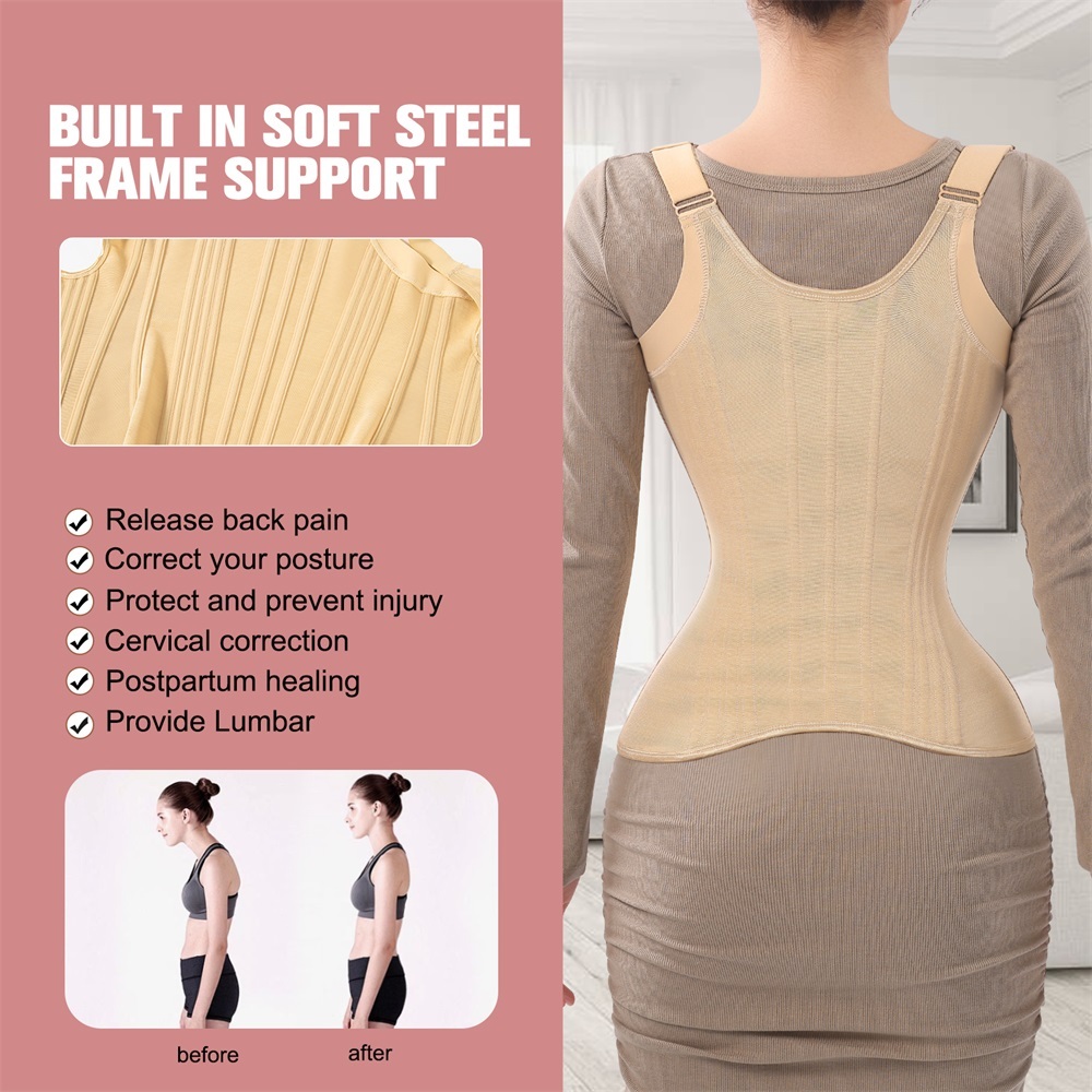 MISTHIN Daily-Wear Waist Trainer | Double-Compression 7D Memory Bone Corset for Breathable Slimming (OEM/ODM),Misthin Factory,Everyday Colombian Waist Trainer Corset Double Compression Body Shaper Steel Bones for Tummy Control Slimming Flat Breathable
