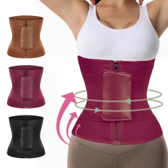 Women Slimming Sweat Waist Trainer – Velcro Tummy Wrap Cincher Corset with Extreme Compression Shapewear Belt in Burgundy,Misthin Factory,Women Slimming Sweat Waist Trainer – Velcro Tummy Wrap Cincher Corset with Extreme Compression Shapewear Belt in Burgundy