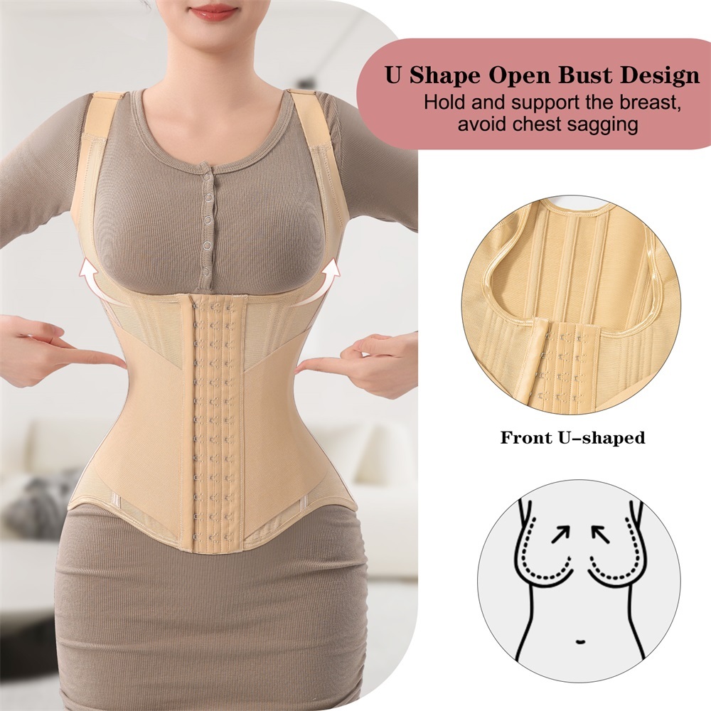 MISTHIN Daily-Wear Waist Trainer | Double-Compression 7D Memory Bone Corset for Breathable Slimming (OEM/ODM),Misthin Factory,Everyday Colombian Waist Trainer Corset Double Compression Body Shaper Steel Bones for Tummy Control Slimming Flat Breathable