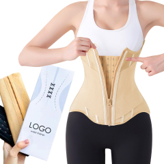 Professional Colombian Girdle Manufacturer: Custom Private Label Shapewear, 9 Steel Bones, Dual-Closure System (Full OEM Services),Misthin Factory,Custom logo Waist Trainer Corset Colombian Girdles Women Body Shaper Vendors Wholesale High Quality Tummy Wrap Waist Trainer