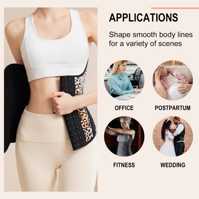 MISTHIN Leopard Print Waist Trainer for Women – Premium Slimming Body Shaper Sheath, Custom Short Torso Design from Colombia,Misthin Factory,MISTHIN Leopard Print Waist Trainer for Women – Premium Slimming Body Shaper Sheath, Custom Short Torso Design from Colombia