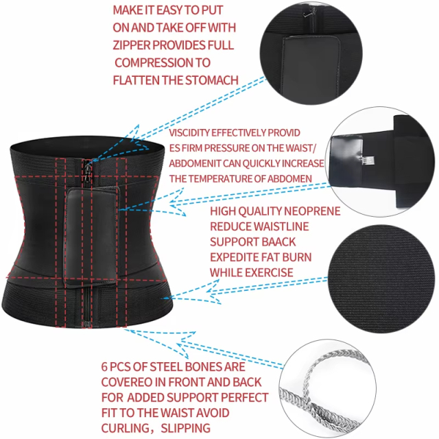 Women Slimming Sweat Waist Trainer – Velcro Tummy Wrap Cincher Corset with Extreme Compression Shapewear Belt in Burgundy,Misthin Factory,Women Slimming Sweat Waist Trainer – Velcro Tummy Wrap Cincher Corset with Extreme Compression Shapewear Belt in Burgundy