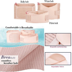 3 in 1 Postpartum Belly Support Recovery Belly/waist/pelvis Belt Wrap Band Corset Waist Trainer c Section Postpartum Girdles