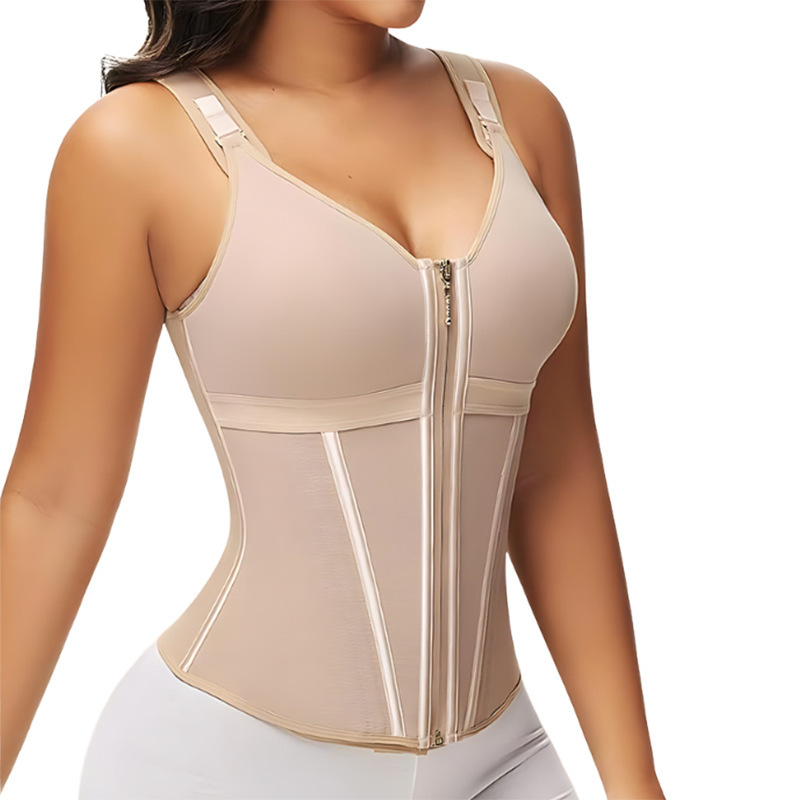 MISTHIN Comfort-Tech Inbuilt Bra Shaper Vest | Seamless Zero-Pressure Memory Yarn Tummy Control Girdle (OEM/ODM Factory),Misthin Factory,Custom Inbuilt Bra Waist Trainer Vest Tummy Control Shaper Corset Flat Stomach Sheath Colombian Girdles Body Shaper for Women