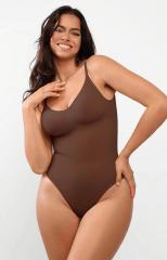 Backless Seamless Full - Body Shaping Bodysuit with Thong - Nylon/Spandex 83/17, Grade 2 Pressure, Low Back, Tummy Control, ISO Certified, OEM/ODM,Misthin Factory,Backless Seamless Full - Body Shaping Bodysuit with Thong - Nylon/Spandex 83/17, Grade 2 Pressure, Low Back, Tummy Control, ISO Certified, OEM/ODM