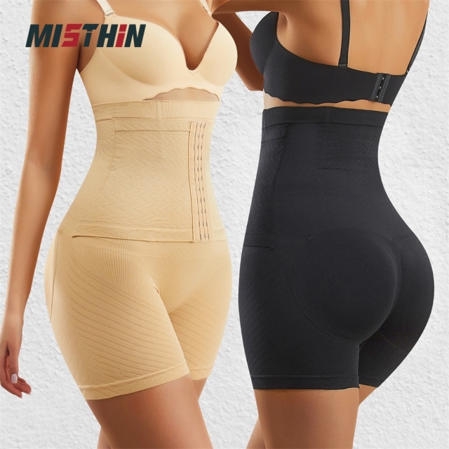 Full Body Women Shapewear - Nylon/Spandex 80/20, Grade 3 Pressure, Seamless, Padded Buttocks, OEM/ODM Options,Misthin Factory,Full Body Women Shapewear - Nylon/Spandex 80/20, Grade 3 Pressure, Seamless, Padded Buttocks, OEM/ODM Options