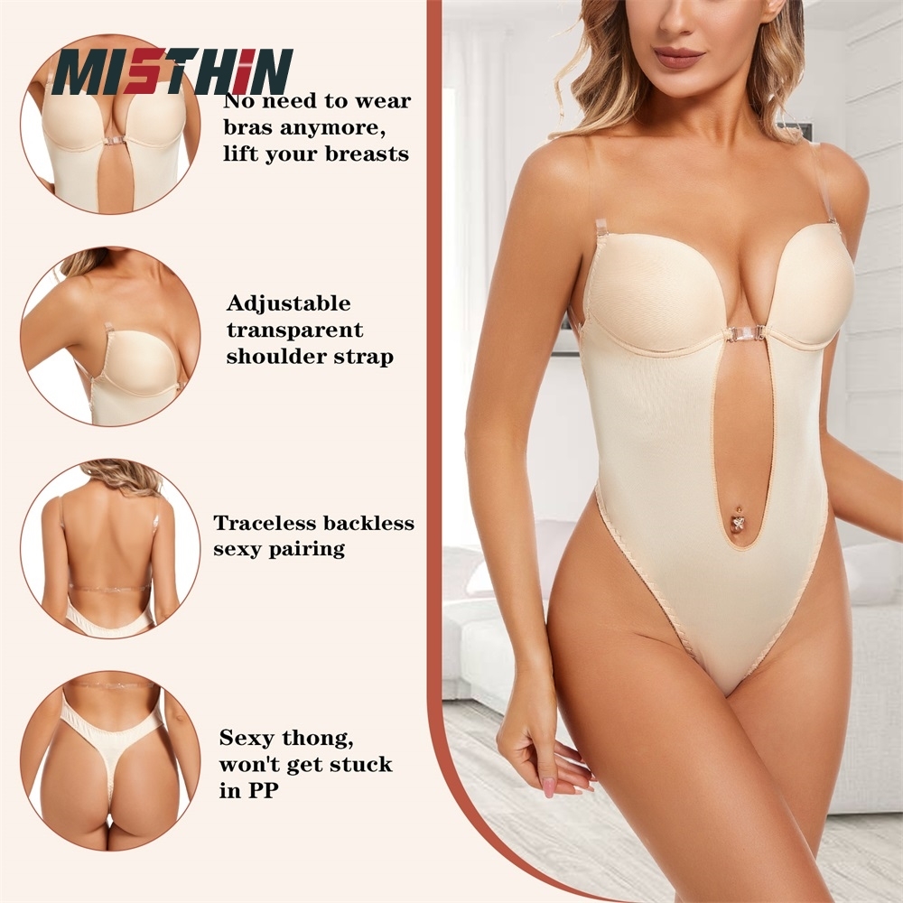 Backless Seamless Full-Body Shaping Bodysuit with Thong - Nylon/Spandex 83/17, Grade 2 Pressure, Low Belly Slimming, Tummy Control, ISO Certified, OEM/ODM,Misthin Factory,Backless Seamless Full-Body Shaping Bodysuit with Thong - Nylon/Spandex 83/17, Grade 2 Pressure, Low Belly Slimming, Tummy Control, ISO Certified, OEM/ODM