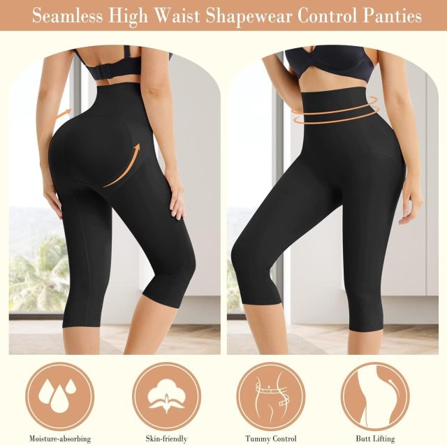 Invisible High Waist Capri Shapewear - Nylon/Spandex 75/25, 250GSM, Grade 2 Pressure, Belly Lifting, Fat Burning, R&D Support for OEM/ODM,Misthin Factory,Invisible High Waist Capri Shapewear - Nylon/Spandex 75/25, 250GSM, Grade 2 Pressure, Belly Lifting, Fat Burning, R&D Support for OEM/ODM