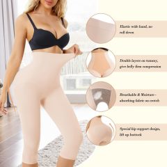 Invisible High Waist Capri Shapewear - Nylon/Spandex 75/25, 250GSM, Grade 2 Pressure, Belly Lifting, Fat Burning, R&D Support for OEM/ODM,Misthin Factory,Invisible High Waist Capri Shapewear - Nylon/Spandex 75/25, 250GSM, Grade 2 Pressure, Belly Lifting, Fat Burning, R&D Support for OEM/ODM