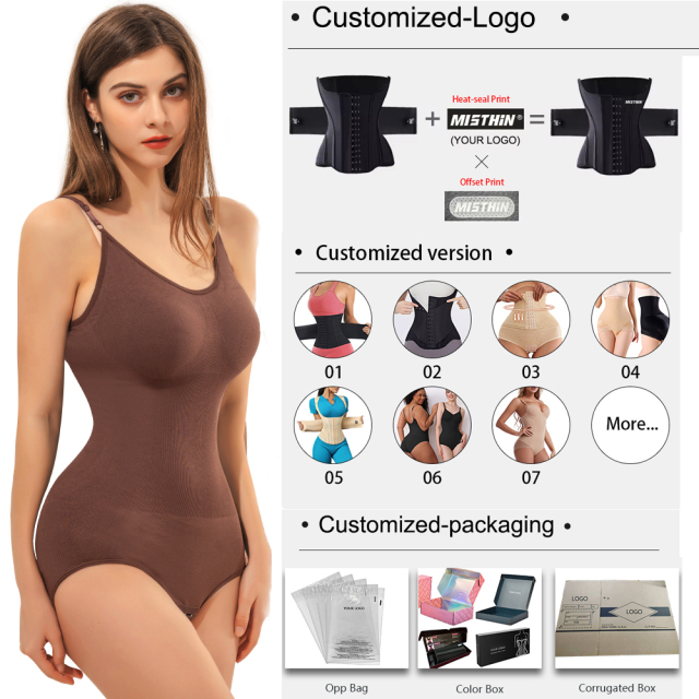 Customizable Seamless Tummy Control Full Body Jumpsuit -Backless Design, Cool Colors Available OEM/ODM,Misthin Factory,Custom Woman Seamless Tummy Control Full Body Suit Shaper Jumpsuit Women Backless Cool Colors Bodysuit Slimming Thong Shapewear