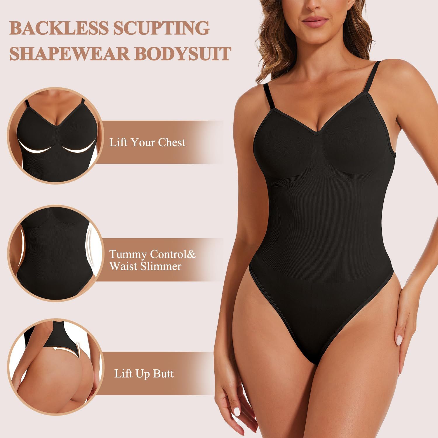 Customizable Backless Shapewear Bodysuit for Low Back and Abdominal Pain Relief -  Women's Slimming Sheath OEM/ODM,Misthin Factory,Customizable Backless Shapewear Bodysuit for Low Back and Abdominal Pain Relief -  Women's Slimming Sheath OEM/ODM