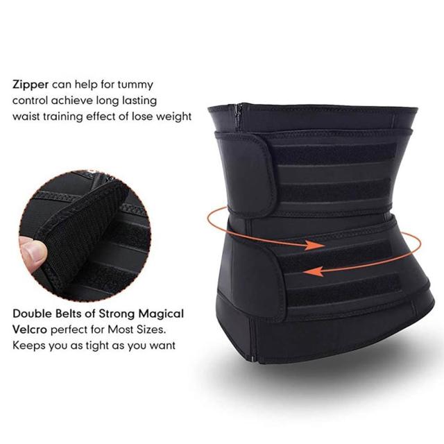wholesale Waist Trainer Cincher Black Big Size Neoprene Double Belt Zipper Sauna Slimming Women Waist Trainer Corset Shapers,Misthin Factory,wholesale Waist Trainer Cincher Black Big Size Neoprene Double Belt Zipper Sauna Slimming Women Waist Trainer Corset Shapers