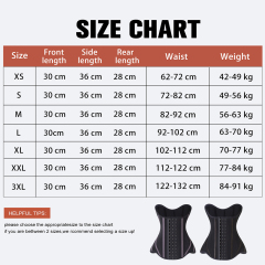 s0356 waist trainer szie chart