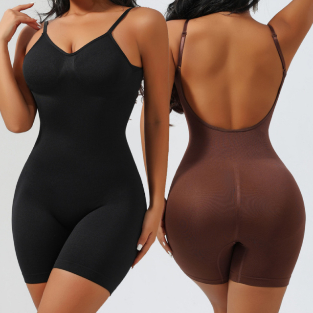 Factory Direct Backless Shapewear for Women Tummy Control Seamless Sculpting Body Shaper,Misthin Factory,Factory Direct Shapewear for Women Tummy Control Bodysuit Open Bust Mid Thigh Seamless Sculpting Body Shaper Bodysuit Tank Tops