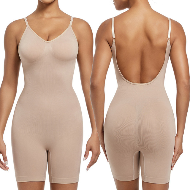 Factory Direct Backless Shapewear for Women Tummy Control Seamless Sculpting Body Shaper,Misthin Factory,Factory Direct Shapewear for Women Tummy Control Bodysuit Open Bust Mid Thigh Seamless Sculpting Body Shaper Bodysuit Tank Tops