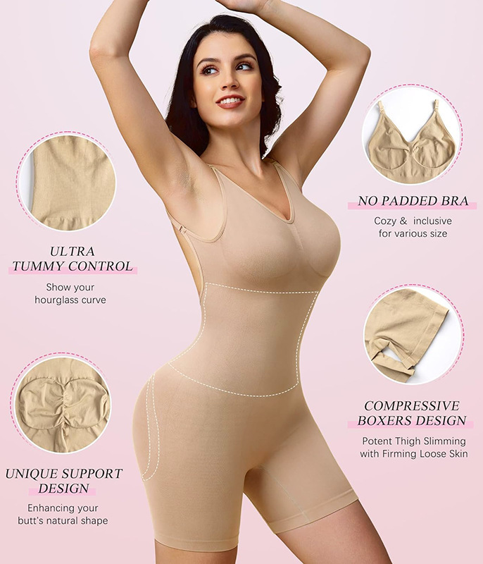 Factory Direct Backless Shapewear for Women Tummy Control Seamless Sculpting Body Shaper,Misthin Factory,Factory Direct Shapewear for Women Tummy Control Bodysuit Open Bust Mid Thigh Seamless Sculpting Body Shaper Bodysuit Tank Tops
