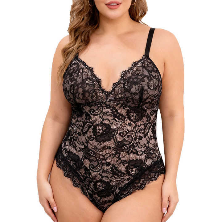 Plus Size Shapewear Bodysuit Women Sexy V Neck Jacquard Lace Body Shaper Lightweight Breathable Tummy Control Shapewear,Misthin Factory,Plus Size Shapewear Bodysuit Women Sexy V Neck Jacquard Lace Body Shaper Lightweight Breathable Tummy Control Shapewear