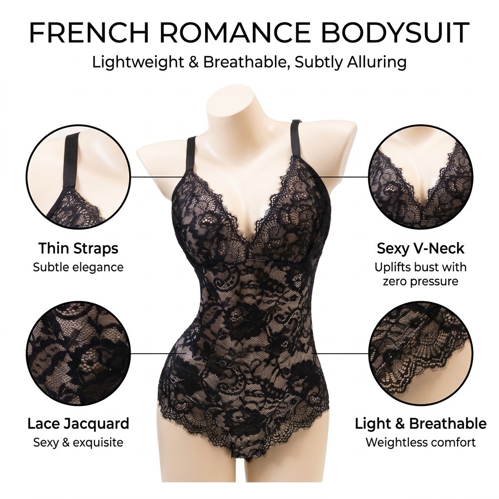 Plus Size Shapewear Bodysuit Women Sexy V Neck Jacquard Lace Body Shaper Lightweight Breathable Tummy Control Shapewear,Misthin Factory,Plus Size Shapewear Bodysuit Women Sexy V Neck Jacquard Lace Body Shaper Lightweight Breathable Tummy Control Shapewear