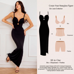 2-in-1 Lace Built-in Bra Shapewear Dress Tummy Control Butt-Lifting Waist Trainer Bodycon Sclupting Dress Shapewear for Women,Misthin Factory,2-in-1 Lace Built-in Bra Shapewear Dress Tummy Control Butt-Lifting Waist Trainer Bodycon Sclupting Dress Shapewear for Women