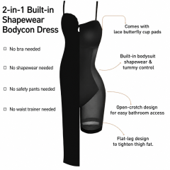 2-in-1 Lace Built-in Bra Shapewear Dress Tummy Control Butt-Lifting Waist Trainer Bodycon Sclupting Dress Shapewear for Women,Misthin Factory,2-in-1 Lace Built-in Bra Shapewear Dress Tummy Control Butt-Lifting Waist Trainer Bodycon Sclupting Dress Shapewear for Women
