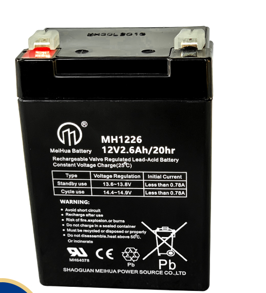 Replacement 12V 2.6AH VRLA Battery (F1 Terminals) – Sealed Lead Acid Reliable Power for Security & for Ride-On Toys, Alarm Systems & UPS Backup
