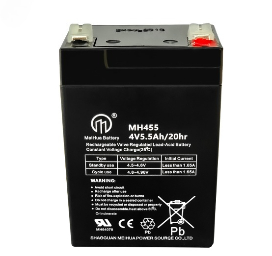 Replacement 4V 5.5AH VRLA Battery (F1 Terminals) – Sealed Lead Acid Reliable Power for Security & for Ride-On Toys, Alarm Systems & UPS Backup