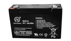 Replacement 6V 7AH VRLA Battery (F1 Terminals) – Sealed Lead Acid Reliable Power for Security & for Ride-On Toys, Alarm Systems & UPS Backup