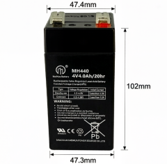 Replacement 4V 4AH VRLA Battery (F1 Terminals) – Sealed Lead Acid Reliable Power for Security & for Ride-On Toys, Alarm Systems & UPS Backup
