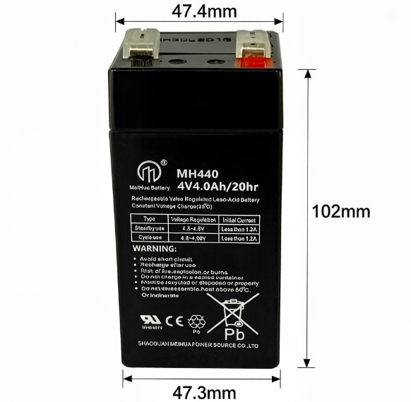 Replacement 4V 4AH VRLA Battery (F1 Terminals) – Sealed Lead Acid Reliable Power for Security & for Ride-On Toys, Alarm Systems & UPS Backup
