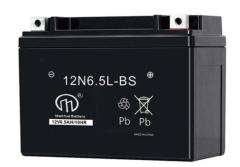 Motorcycle Battery 12N6.5L-BS Maintenance free AGM battery