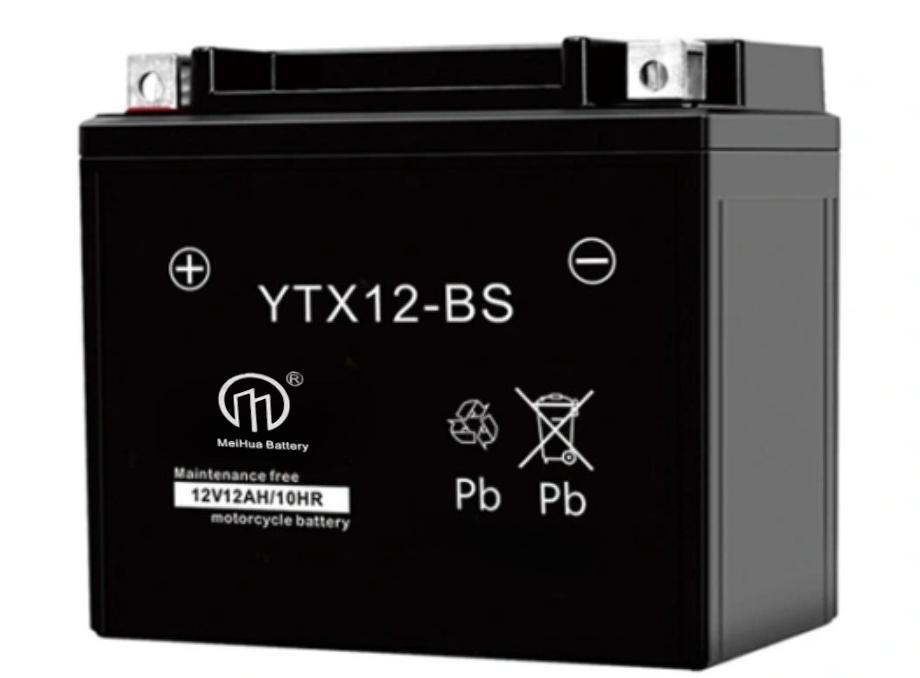 Motorcycle Battery YTX12-BS Maintenance free AGM battery