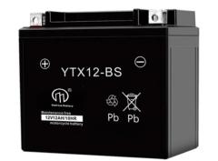 Motorcycle Battery YTX12-BS Maintenance free AGM battery