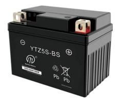 Motorcycle Battery YTZ5S-BS Maintenance free AGM battery