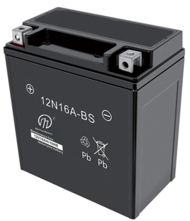 Motorcycle Battery 12N16A-BS Maintenance free AGM battery