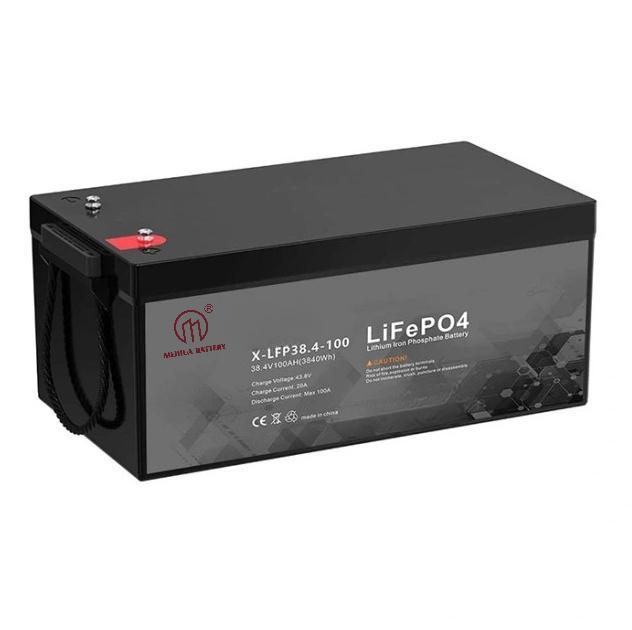 36V 100Ah (3.84kWh) LiFePO4 Lithium Battery - Bluetooth, Heating, Waterproof