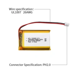 3.7V 1800mAh Lithium Polymer Battery