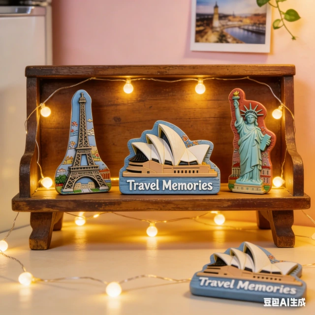 Manufacturer Promotional Wood Fridge Magnets Personalized Logo Custom Wooden Beach Souvenir Magnetic Fridge Stickers