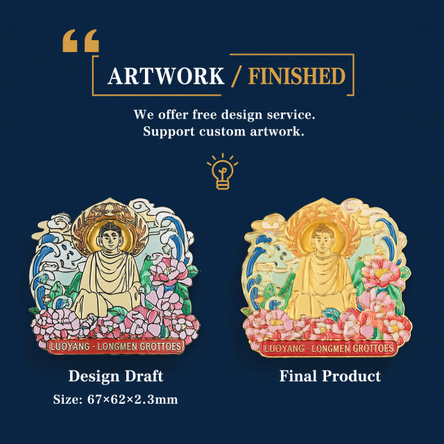 Customized metal painted graphic 3D magnets for refrigerators and tourist souvenirs