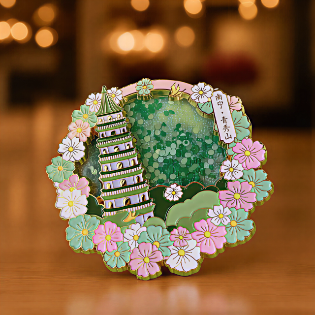 Customized metal painted graphic 3D magnets for refrigerators and tourist souvenirs
