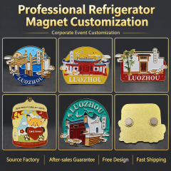 Customized metal painted graphic 3D magnets for refrigerators and tourist souvenirs