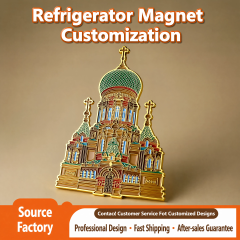 Customized metal painted graphic 3D magnets for refrigerators and tourist souvenirs