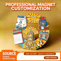 Customized combination refrigerator magnets, puzzle metal lacquered magnetic tiles, scenic area, school logo