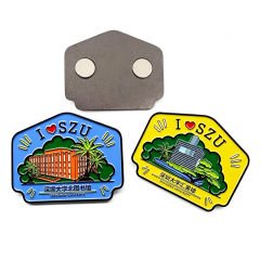 Customized combination refrigerator magnets, puzzle metal lacquered magnetic tiles, scenic area, school logo