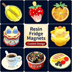 Resin fridge magnets - Customized 3D food relics cultural creative IP fridge magnets - Resin craft gifts
