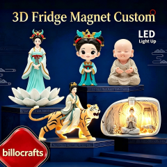 Resin fridge magnets - Customized 3D food relics cultural creative IP fridge magnets - Resin craft gifts